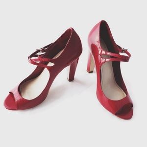 Colin Stuart Red Double Strap Heels